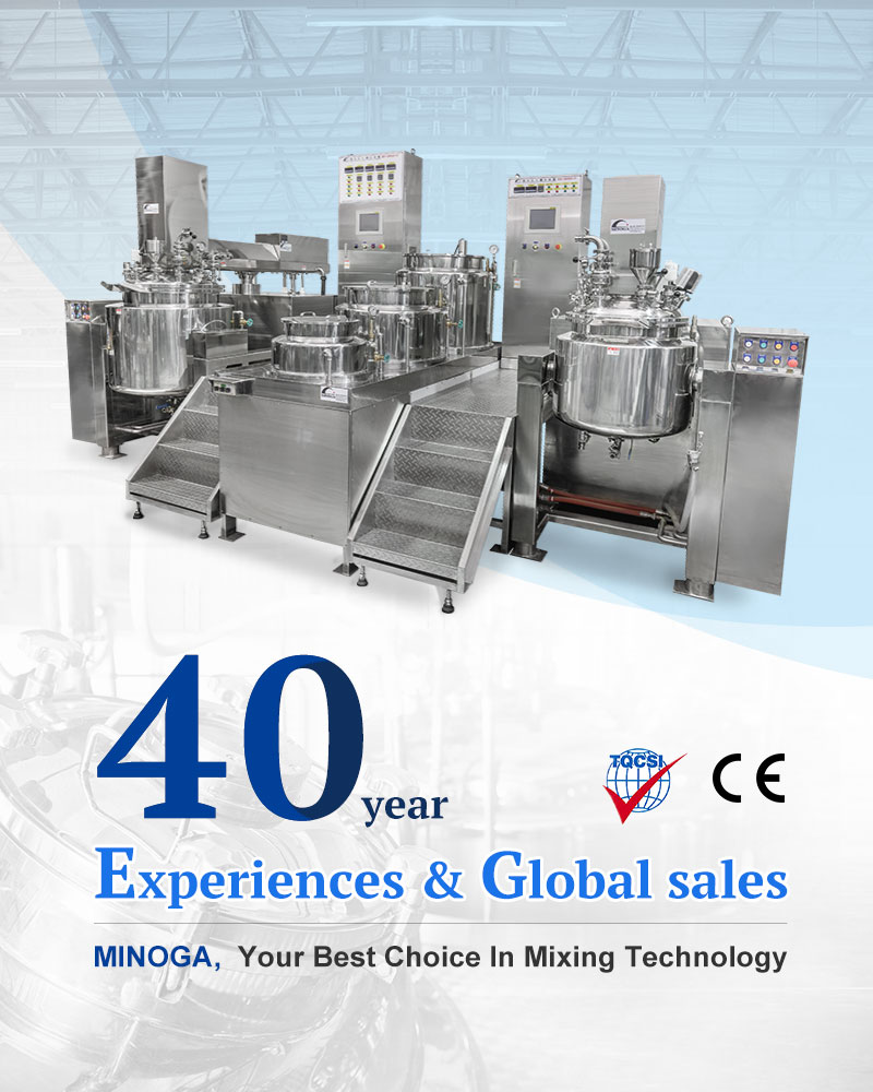 40 year Experiences & global sales MINOGA, your best choice in mixing technology